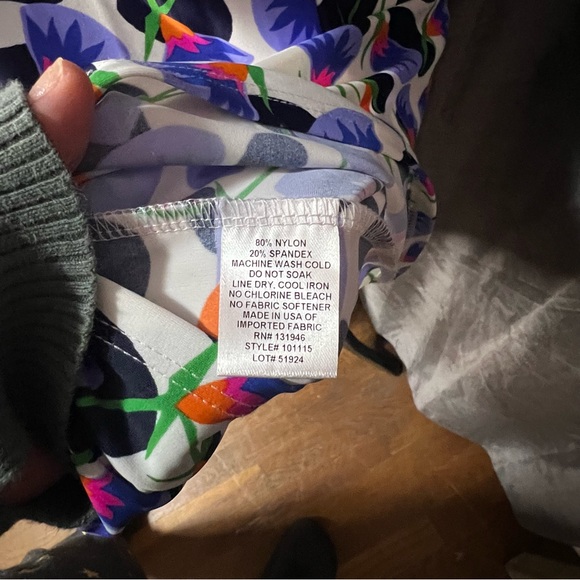 Jude Connally Lisa Tank Dress In Dancing Lillies Navy Large NWT - Picture 6 of 10